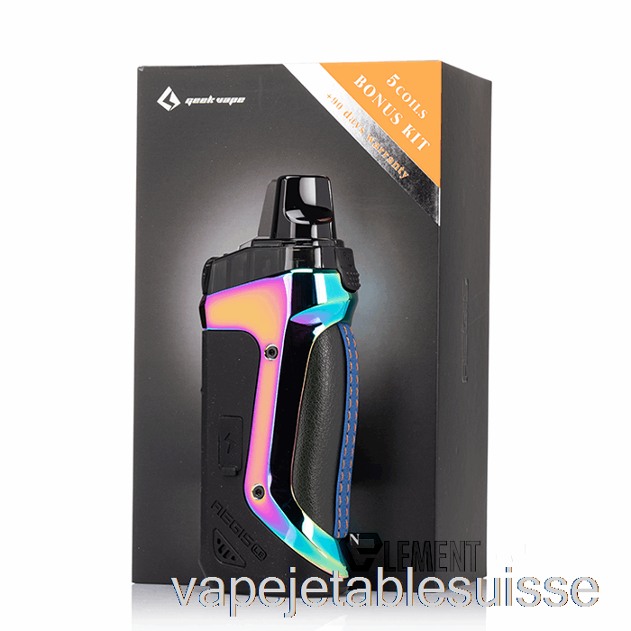 Vape Suisse Geek Vape Aegis Boost 40w Pod Mod Kit Le Kit Bonus - Arc-en-ciel